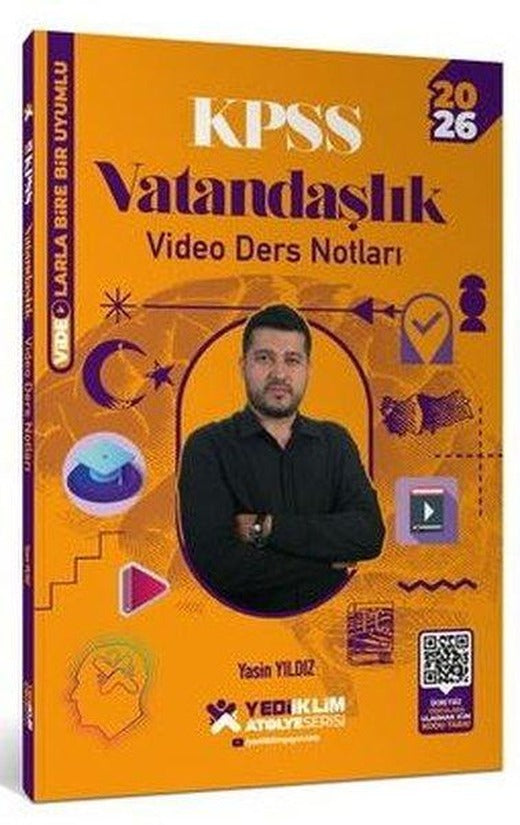 2026 KPSS Atölye Serisi Genel Kültür Vatandaşlık Video Ders Notları | Yediiklim Yayınları (İnce Kapak)