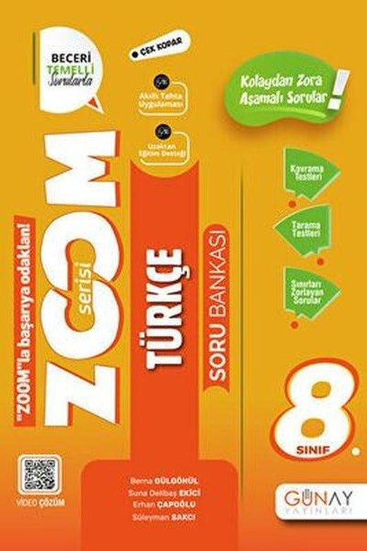 8. Sınıf Zoom Serisi Türkçe Soru Bankası | Günay Yayıncılık (İnce Kapak)
