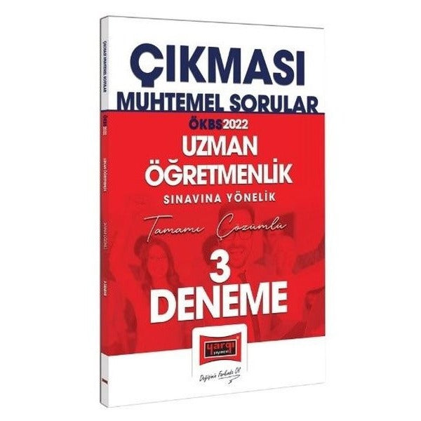 2022 ÖKBS Uzman Öğretmenlik Sınavına Yönelik Tamamı Çözümlü 3 Deneme - Çıkması Muhtemel Sorular | Yargı Yayınları (İnce Kapak)