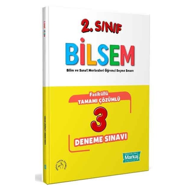 2. Sınıf Bilsem Çözümlü 3 Fasikül Deneme Sınavı | Markaj Yayınları (Ciltsiz)