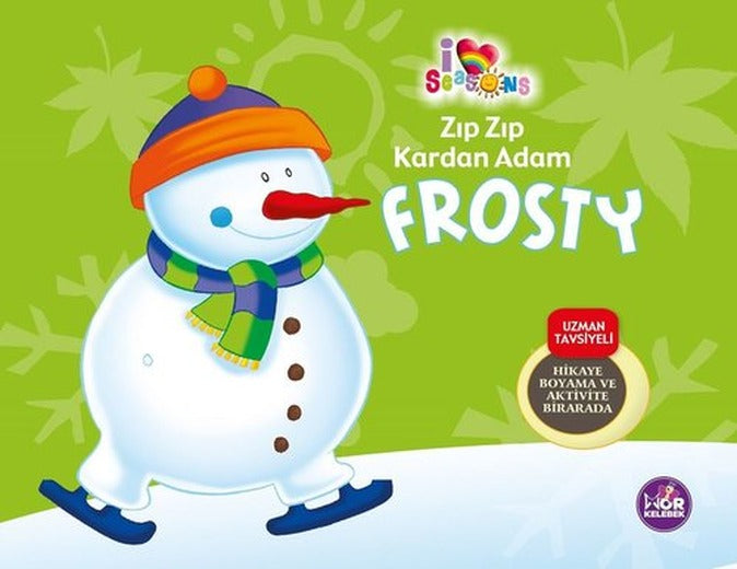 Zıp Zıp Kardan Adam Frosty - Hikaye Boyama ve Aktivite Bir Arada | Mor Kelebek