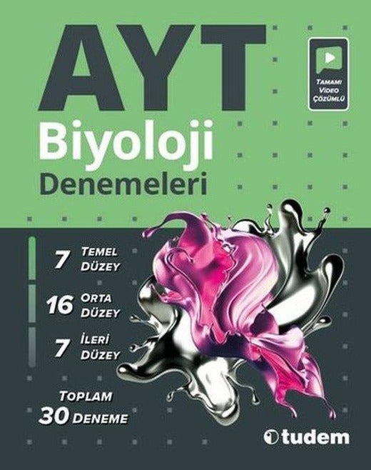 AYT Biyoloji Denemeleri ( 30'lu ) | Tudem Yayınları - Ders Kitapları (İnce Kapak)