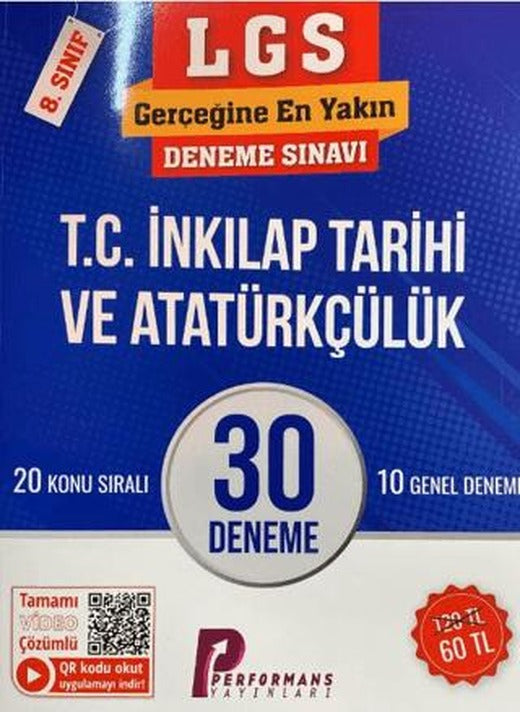 8. Sınıf LGS T.C. İnkılap Tarihi ve Atatürkçülük 30 Deneme