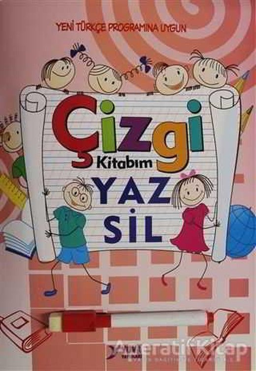 Çizgi Kitabım Yaz Sil (Mavi - Pembe renk seçeneği ile) - Yuva Yayınları