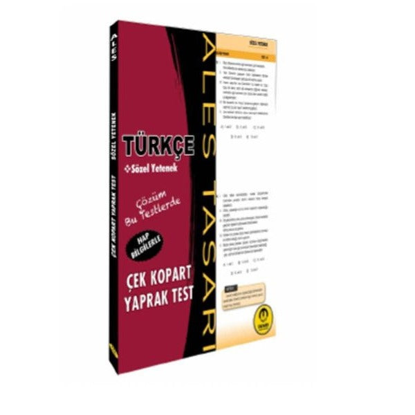 ALES Türkçe Yaprak Test | Tasarı Akademi (İnce Kapak)