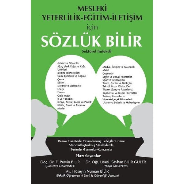 Mesleki Yeterlilik Eğitim İletişim İçin Sözlük Bilir