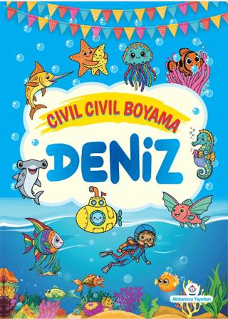 Cıvıl Cıvıl Boyama - Deniz | Atlı Karınca Yayınları (Ciltsiz)  - Resim 1
