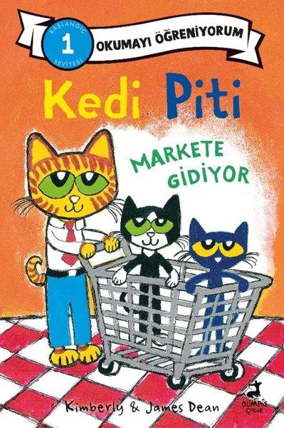 Kedi Piti Markete Gidiyor-Okumayı Öğreniyorum - Başlangıç 1 Seviyesi | Olimpos Çocuk (İnce Kapak)  - Resim 1
