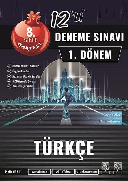 8. Sınıf 1. Dönem Mod 12'li Türkçe Deneme Sınavı - Kolektif kitap kapağı