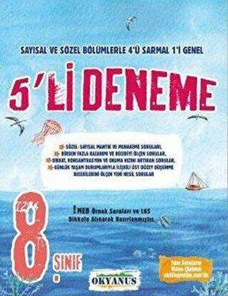 8. Sınıf 5'li Deneme - Kolektif kitap kapağı