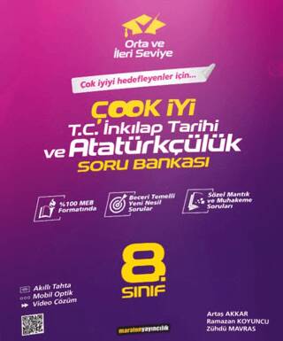 8. Sınıf Çook İyi İnkılap Tarihi ve Atatürkçülük Soru Bankası - Artaş Akkar kitap kapağı