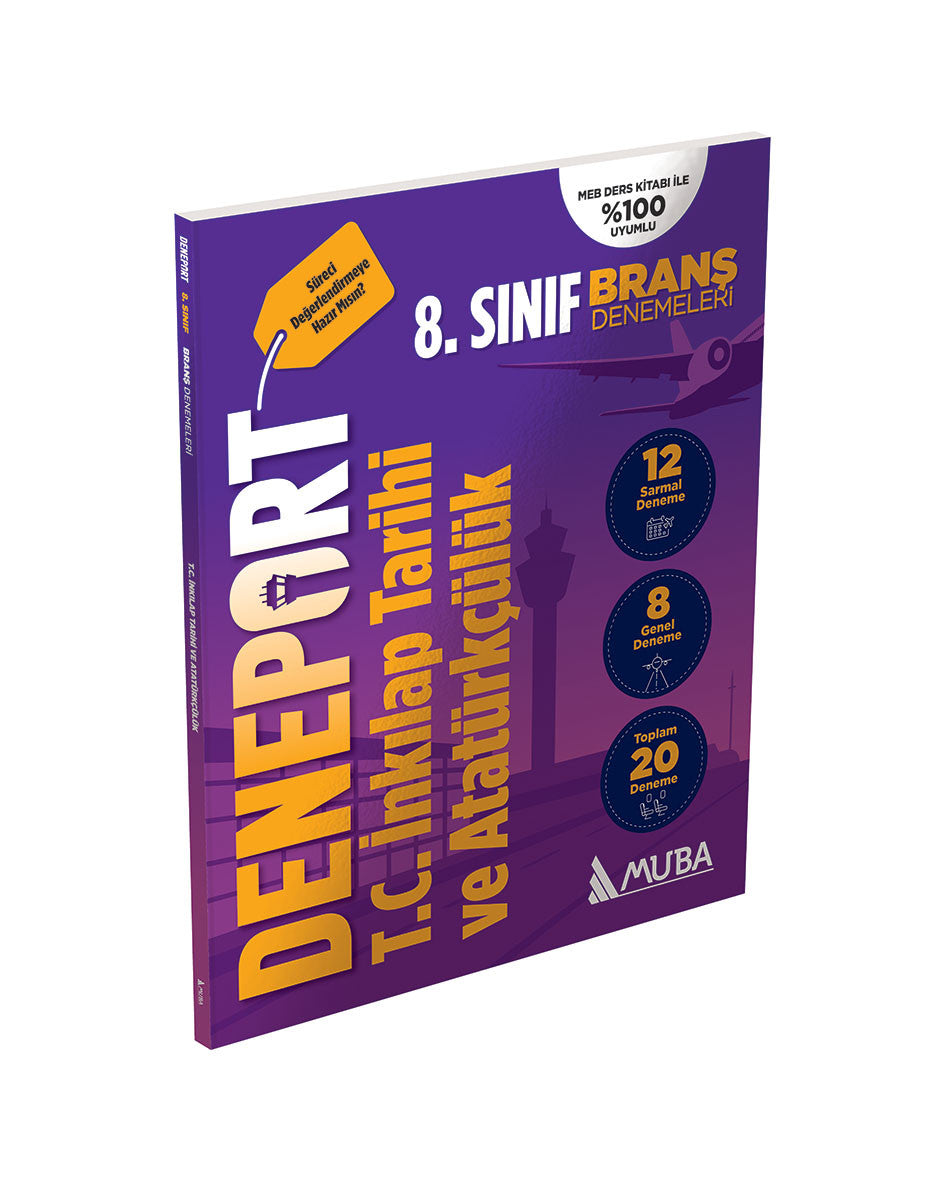 8. Sınıf Deneport İnkılap Tarihi Branş Denemesi Muba Yayınları kitap kapağı