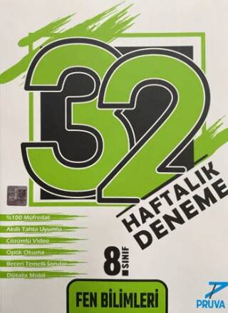 8. Sınıf Fen Bilgisi 32 Haftalık Deneme - Kolektif kitap kapağı