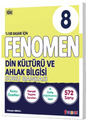 8. Sınıf Fenomen Din Kültürü ve Ahlak Bilgisi Soru Bankası - Hüseyin Araslı kitap kapağı