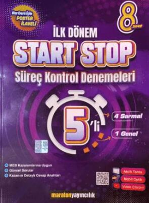 8. Sınıf İlk Dönem Start Stop Süreç Kontrol Denemeleri - Kolektif kitap kapağı