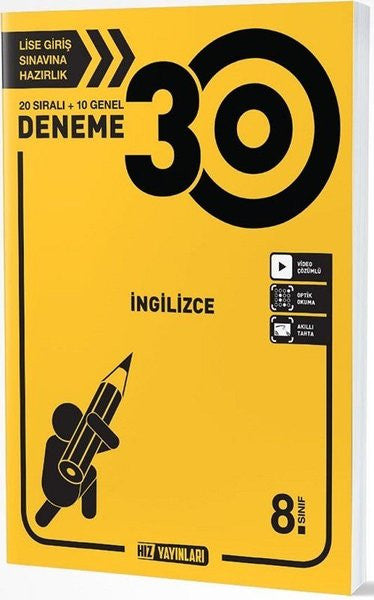 8. Sınıf İngilizce 30'lu Deneme - Kolektif kitap kapağı