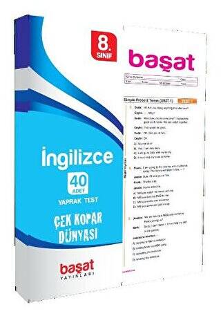 Başat Yayınları 8. Sınıf İngilizce 40 Yaprak Test - Kolektif kitap kapağı