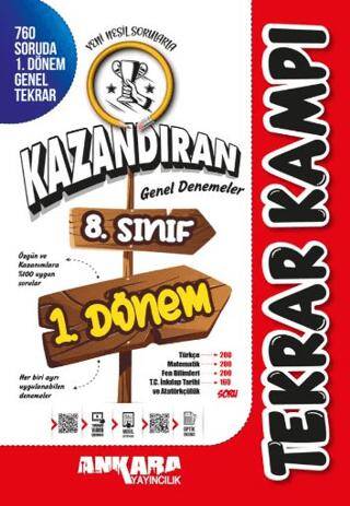 Ankara 8. Sınıf Kazandıran 1. Dönem Tekrar Kampı Ankara Yayıncılık - Kolektif kitap kapağı
