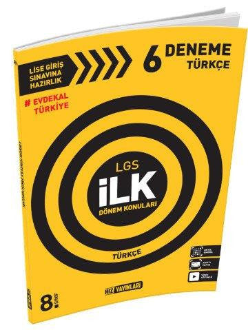 8. Sınıf LGS 6 Deneme Türkçe İlk Dönem Konuları - Kolektif kitap kapağı