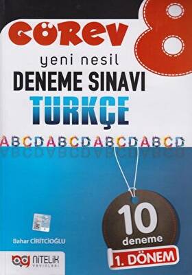 8. Sınıf LGS 1. Dönem Türkçe Görev 10 Deneme - Bahar Ciritcioğlu kitap kapağı