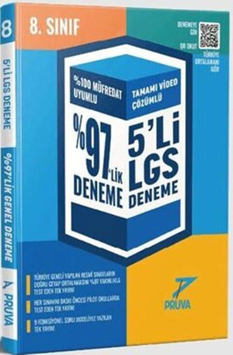 8. Sınıf LGS 5 li Genel Deneme Pruva Akademi - Kolektif kitap kapağı