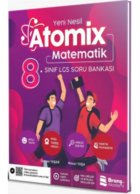 8. Sınıf LGS Atomix Matematik Soru kitap kapağı