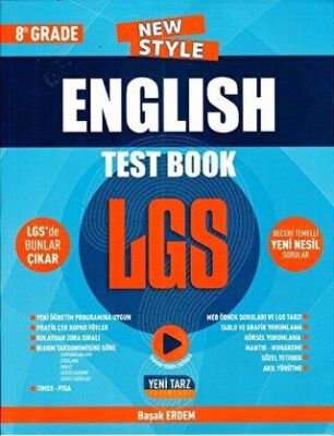 Yeni Tarz Yayınları 8. Sınıf LGS English Test Book - Başak Erdem kitap kapağı