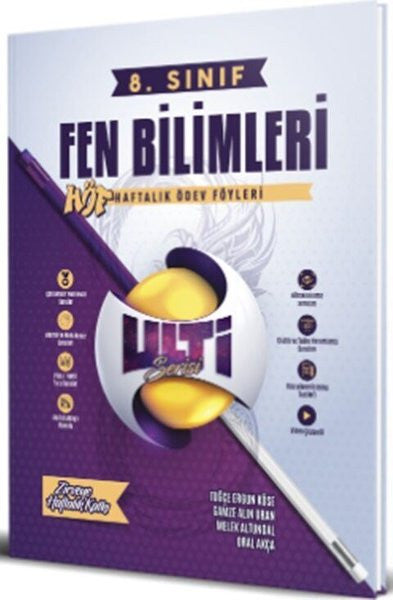 8. Sınıf LGS Fen Bilimleri Ulti Serisi Haftalık Ödev Föyleri - Gamze Alin Uran kitap kapağı
