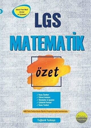 Pano Yayınevi 8. Sınıf LGS Matematik Özet - Kolektif kitap kapağı