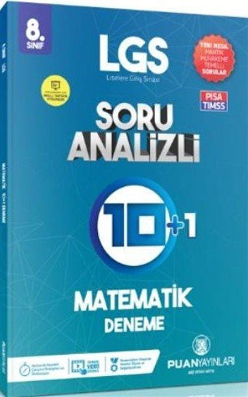 8. Sınıf LGS Matematik Soru Analizli 10 Artı 1 Deneme kitap kapağı