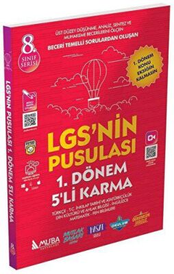 8.Sınıf LGS nin Pusulası 1. Dönem 5'li Karma Deneme - Kolektif kitap kapağı