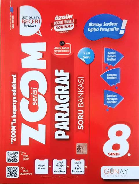 8. Sınıf LGS Paragraf Soru Bankası Zoom Serisi 2025 - Kolektif kitap kapağı