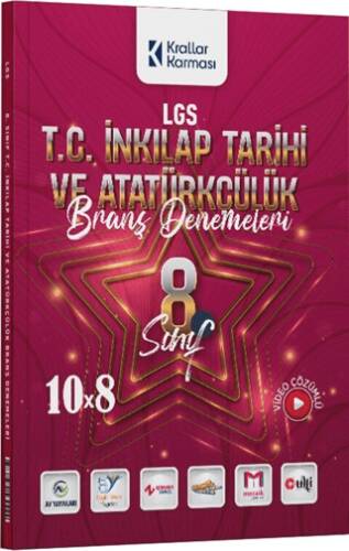 8. Sınıf LGS T.C. İnkılap Tarihi ve Atatürkçülük 10 x 8 Branş Denemeleri - Kolektif kitap kapağı