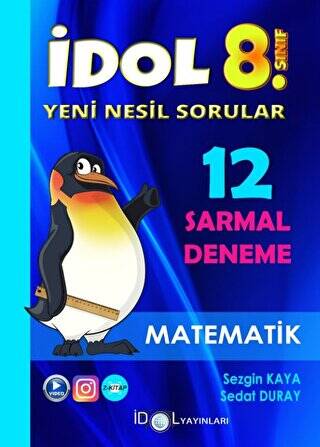 İdol Yayınları 8. Sınıf Matematik 12 Sarmal Deneme İdol Yayınlar - Sezgin Kaya kitap kapağı