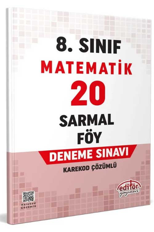 8. Sınıf Matematik 20 Sarmal Föy Deneme Sınavı Editör Yayınları - Kolektif kitap kapağı