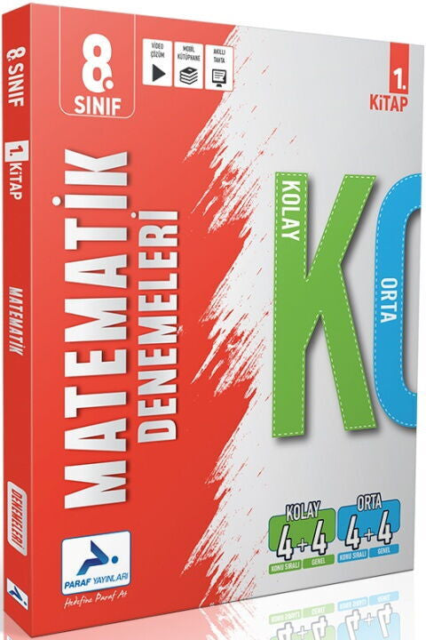 8. Sınıf Matematik Kolay Orta Branş Deneme kitap kapağı