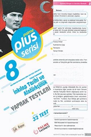 8. Sınıf Pus Serisi T.C. İnkılap Tarihi ve Atatürkçülük Yaprak Testleri - Kolektif kitap kapağı