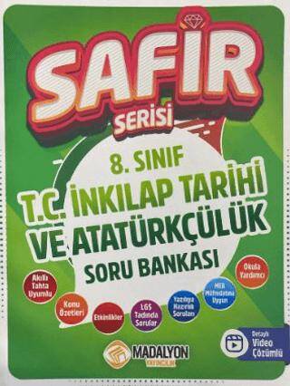 Madalyon Yayınları 8. Sınıf Safir T.C. İnkılap Tarihi ve Atatürkçülük Soru Bankası - Kolektif kitap kapağı