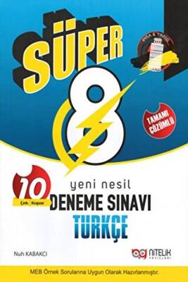 8. Sınıf Türkçe Süper Yeni Nesil Deneme Sınavı - Nuh Kabakcı kitap kapağı
