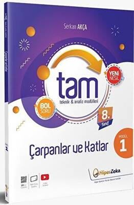 8. Sınıf TAM Matematik 1 - Çarpanlar ve Katlar - Serkan Akça kitap kapağı