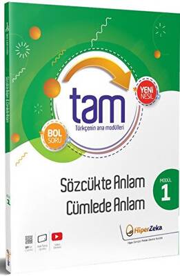 8. Sınıf TAM Türkçe 1 - Sözcükte Anlam Cümlede Anlam - Hasan Aksoy kitap kapağı