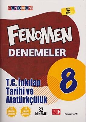 8. Sınıf T.C. İnkılap Tarihi ve Atatürkçülük Fenomen Denemeler Fenomen Okul Yayınları - Kolektif kitap kapağı