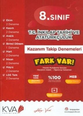 8. Sınıf T.C. İnkılap Tarihi ve Atatürkçülük Kazanım Takip Denemeleri - Kolektif kitap kapağı