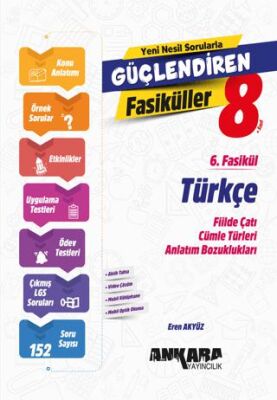8. Sınıf Türkçe Güçlendiren 6. Fasikül - Eren Akyüz kitap kapağı