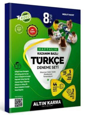 8. Sınıf Türkçe Haftalık Kazanım Bazlı Deneme Seti - Kolektif kitap kapağı