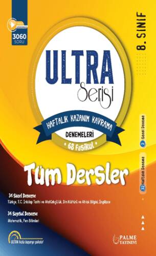 Palme Yayıncılık 8. Sınıf Ultra Kazanım Kavrama Denemeleri 68 Fasikül Tüm Dersler - Kolektif kitap kapağı