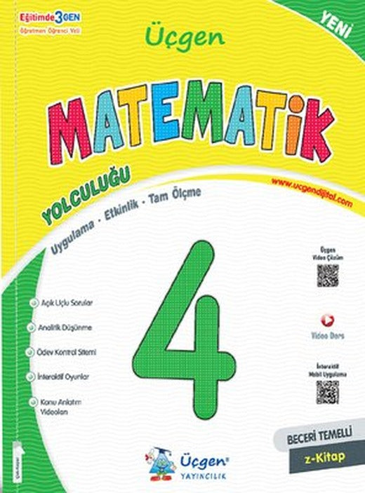 4. Sınıf Beceri Temelli Matematik Yolculuğu | Üçgen Yayınları (İnce Kapak)