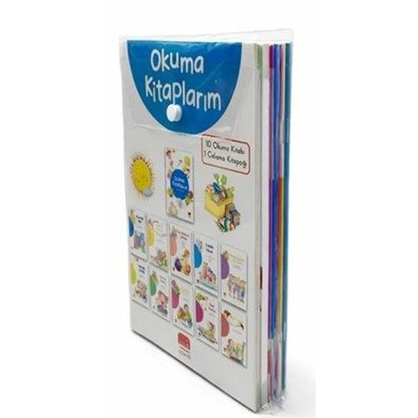Okuma Kitaplarım + 1 Çalışma Kitapçığı Seti - 10 Kitap Takım | Uçan Fil (İnce Kapak)