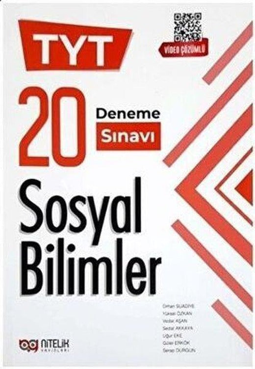 TYT Sosyal Bilimler 20 Deneme Sınavı | Nitelik Yayınları (İnce Kapak)