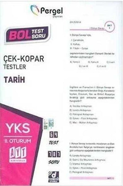 AYT Tarih Çek Kopar Testler | Pergel (İnce Kapak)